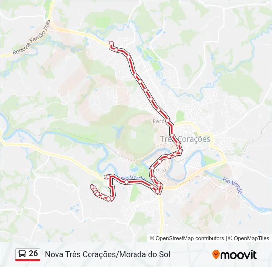 26 Bus Line Map