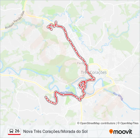 26 Bus Line Map