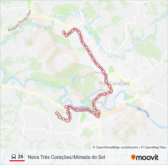 26 Bus Line Map