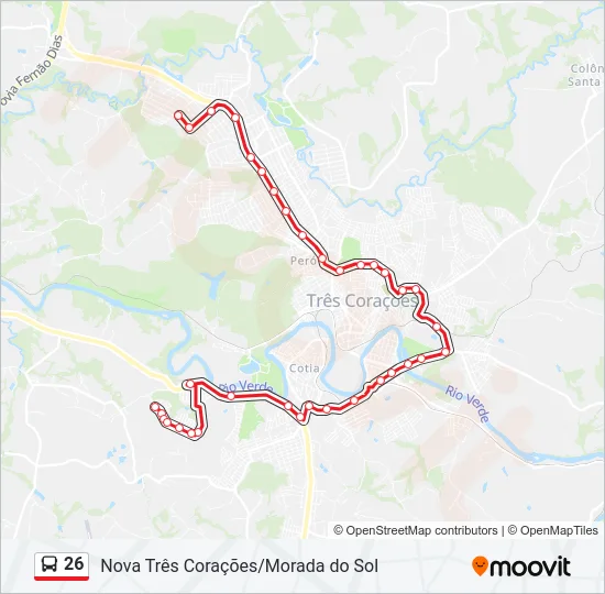 26 Bus Line Map