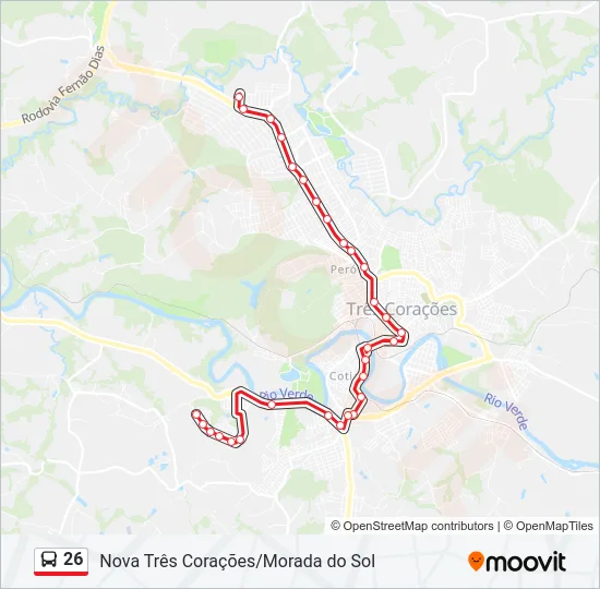 26 Bus Line Map