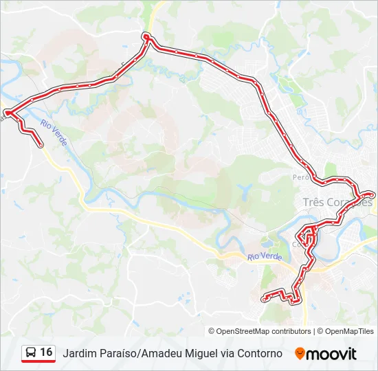 16 Bus Line Map