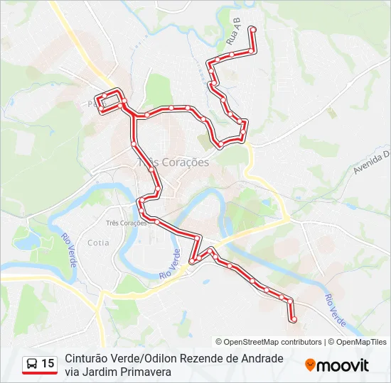 15 Bus Line Map