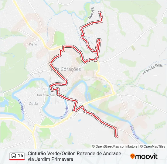 15 Bus Line Map