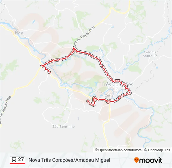 27 Bus Line Map