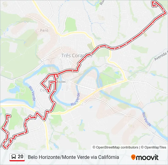 20 Bus Line Map