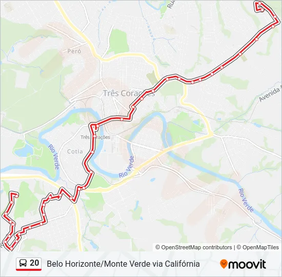 20 Bus Line Map