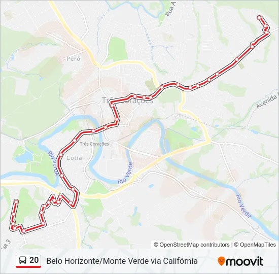 20 Bus Line Map