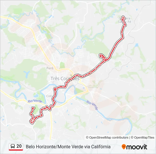 20 Bus Line Map