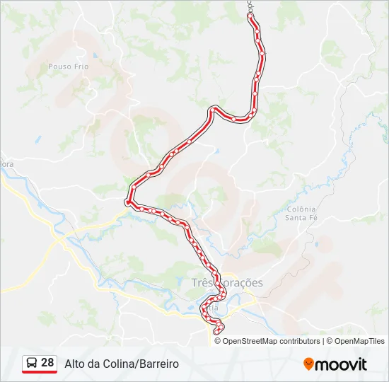 28 Bus Line Map