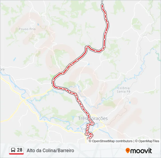 28 Bus Line Map