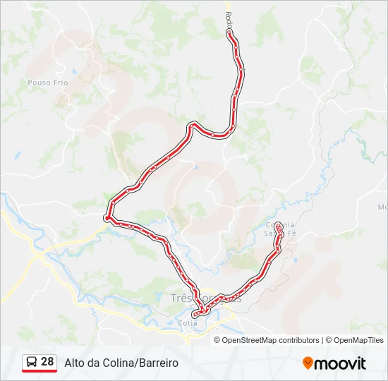 28 Bus Line Map