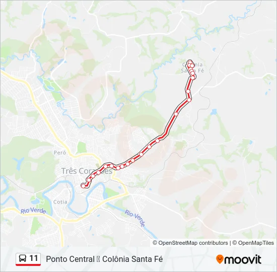 11 Bus Line Map
