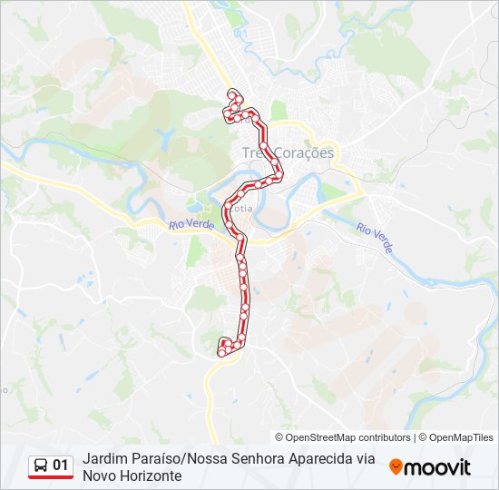 Mapa de 01 de autobús