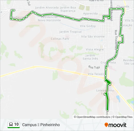 10 Bus Line Map