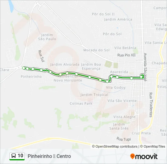 10 Bus Line Map