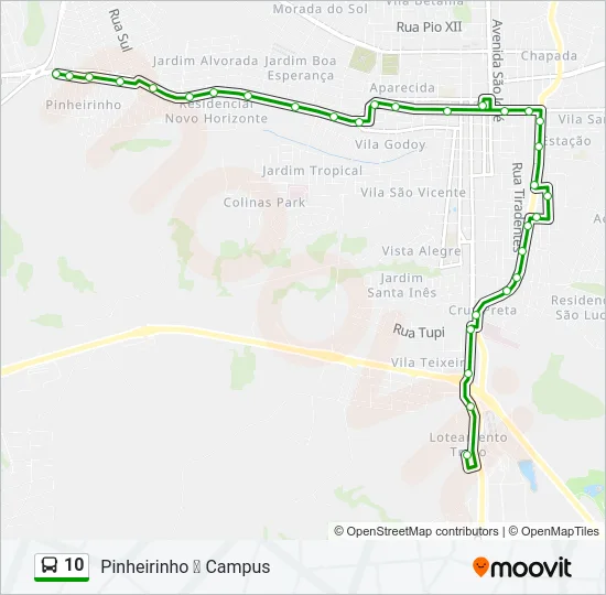 10 Bus Line Map