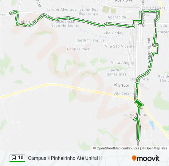 10 Bus Line Map