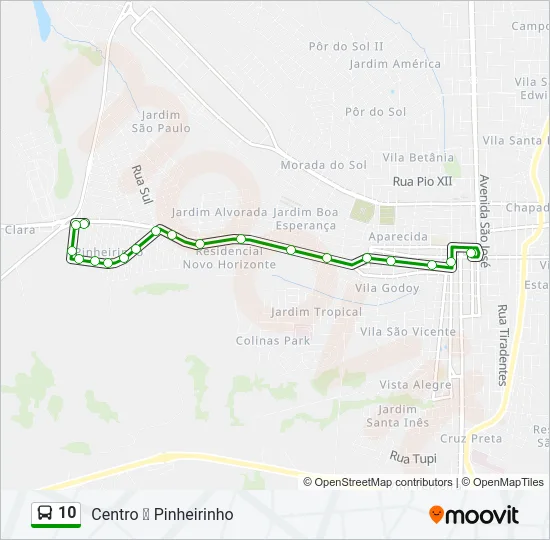 10 Bus Line Map