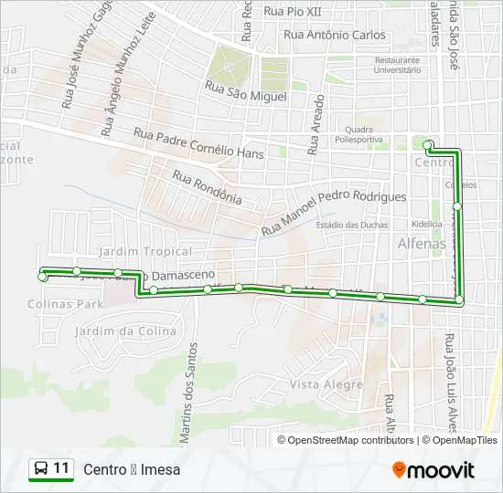 11 Bus Line Map