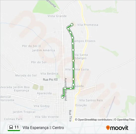 11 Bus Line Map