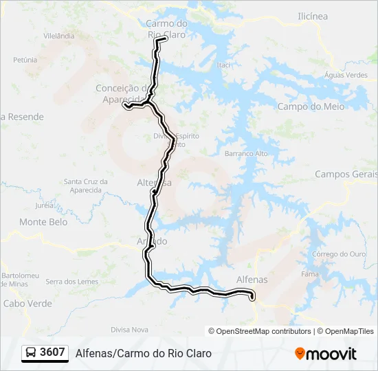 3607 Bus Line Map
