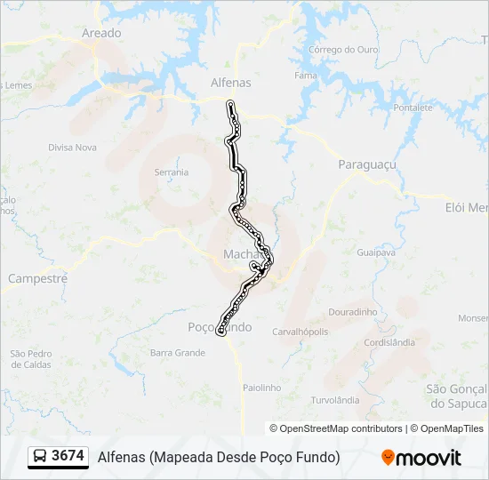 3674 Bus Line Map