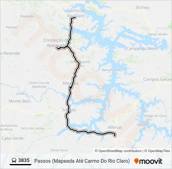 3835 Bus Line Map