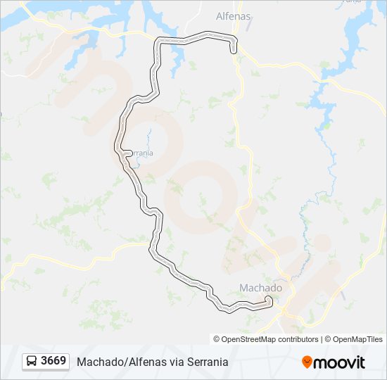 3669 bus Line Map