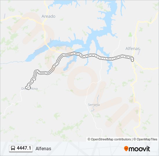 Mapa da linha 4447.1 de ônibus