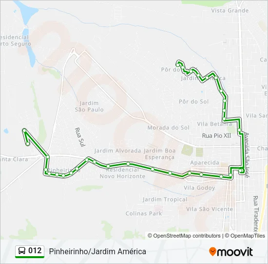 012 Bus Line Map