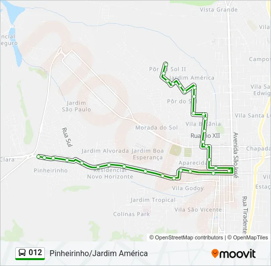 012 Bus Line Map