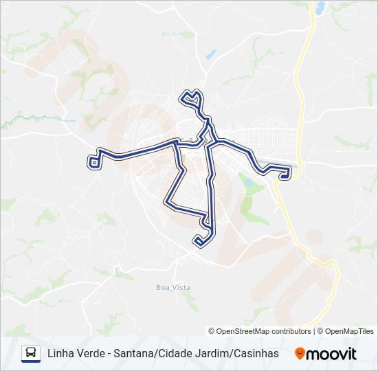 Mapa da linha CIRCULAR de ônibus