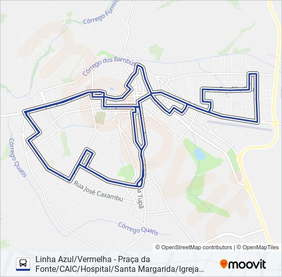 Mapa da linha CIRCULAR de ônibus