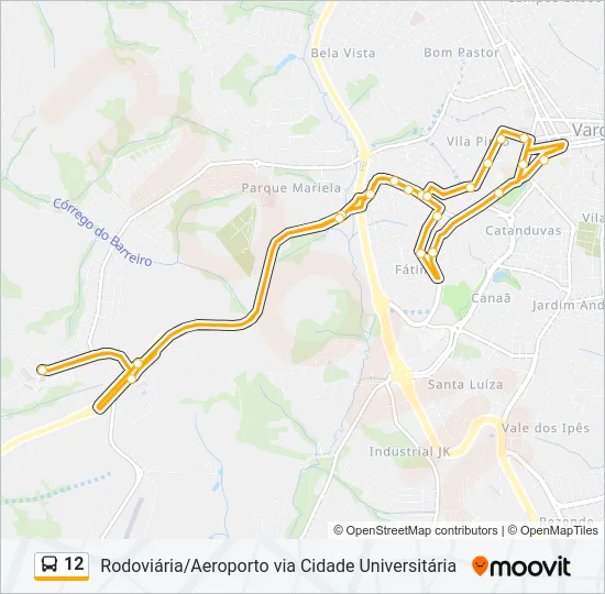 12 Bus Line Map
