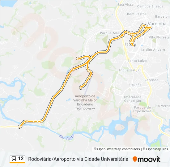 12 Bus Line Map