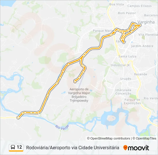 12 Bus Line Map