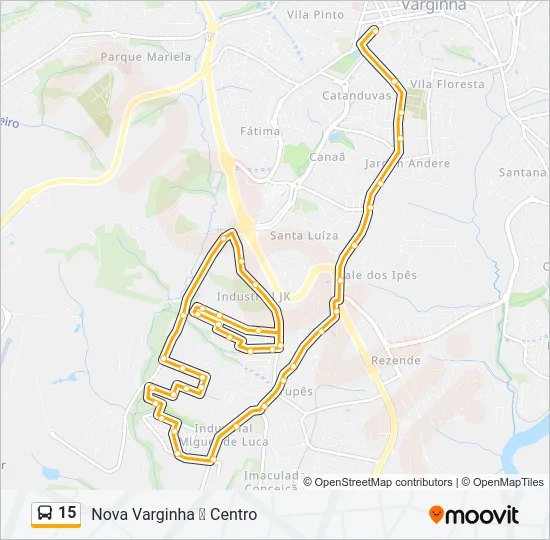 15 Bus Line Map
