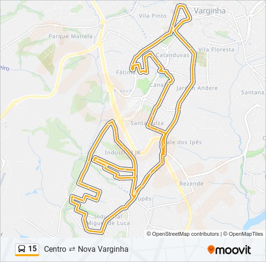 Mapa de 15 de autobús