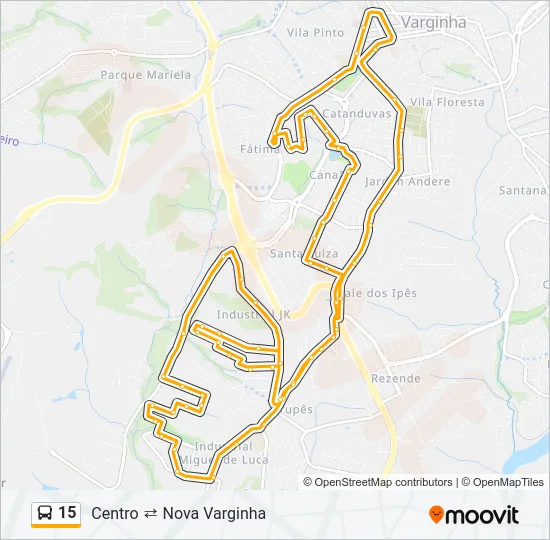 15 Bus Line Map