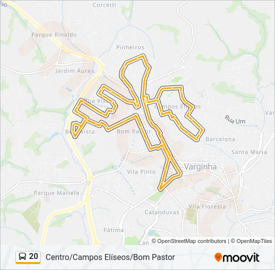 20 Bus Line Map