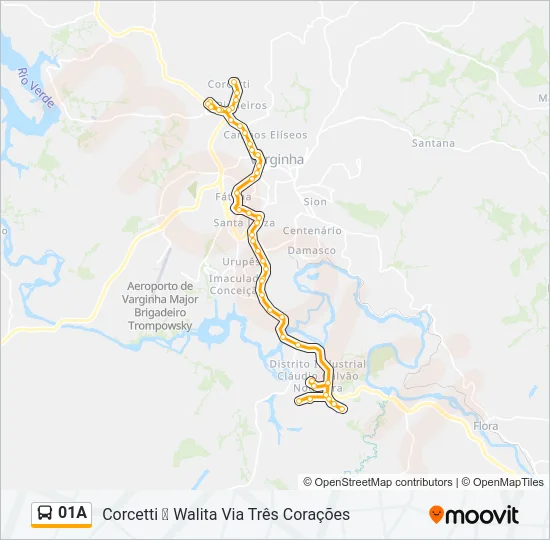 01A Bus Line Map