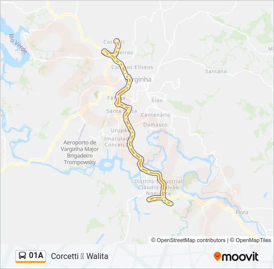 01A Bus Line Map