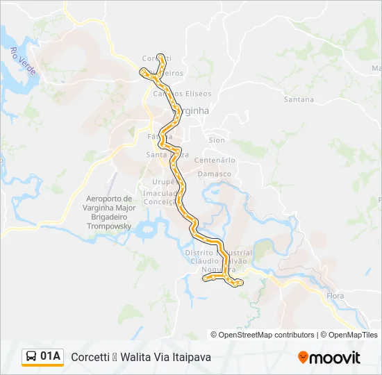 01A Bus Line Map