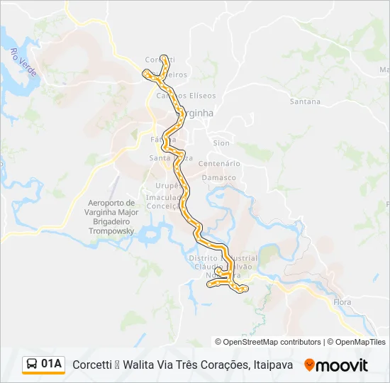 01A Bus Line Map