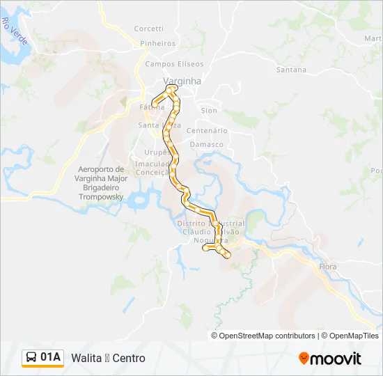 01A Bus Line Map
