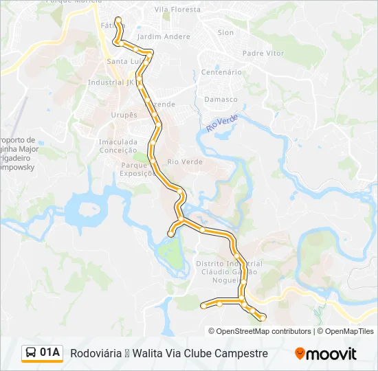 01A Bus Line Map
