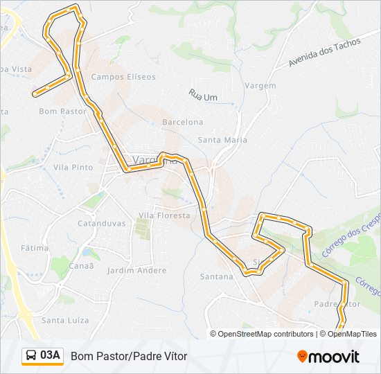 Mapa de 03A de autobús