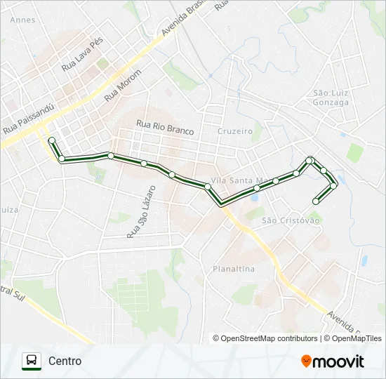 10 RICCI / GARDEN Bus Line Map