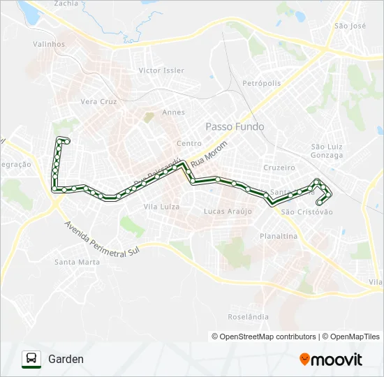 10 RICCI / GARDEN Bus Line Map